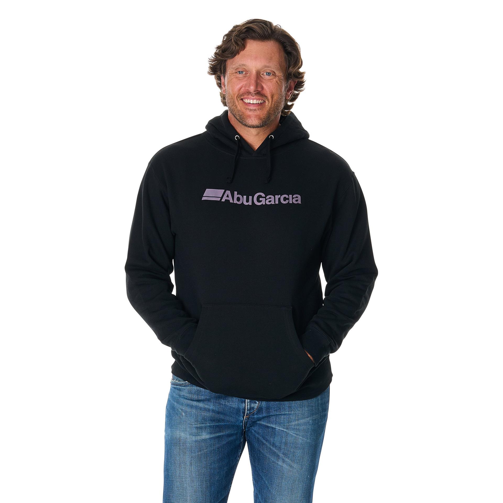 abu-garcia-sweat-capuche-molleton-noir-logo-avant image 5