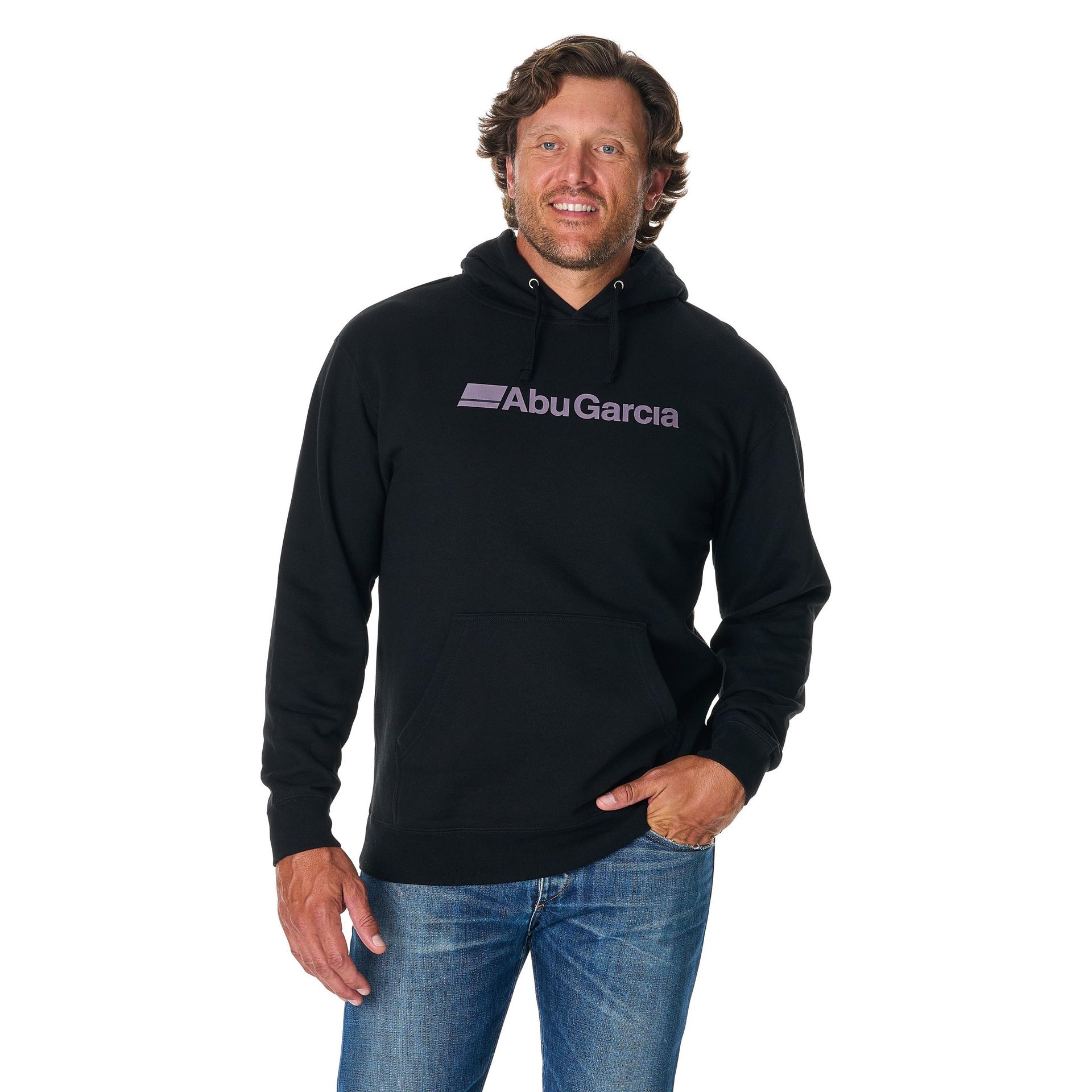 abu-garcia-sweat-capuche-molleton-noir-logo-avant image 3