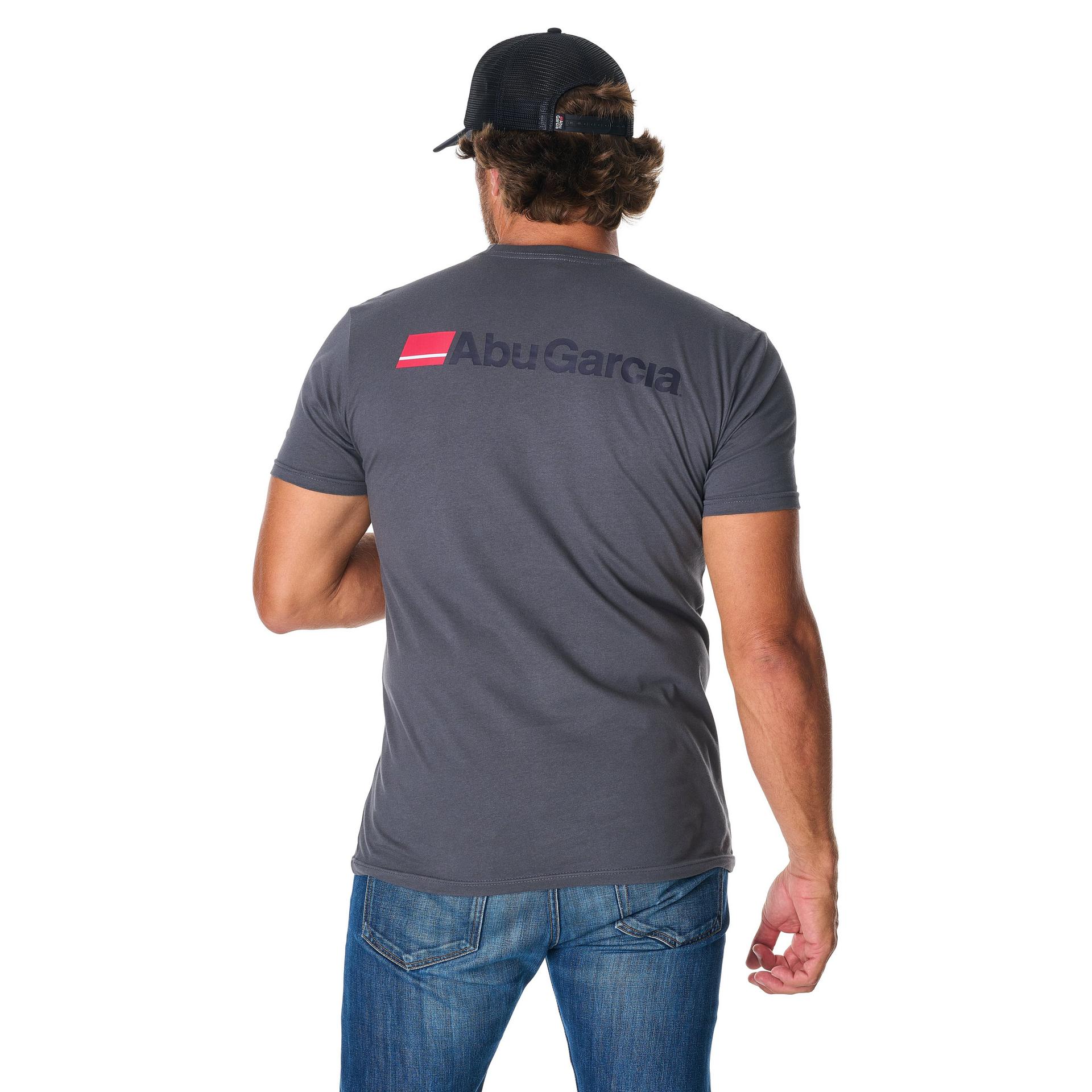 abu-garcia-stacked-t-shirt-logo-coton-noir-ou-gris image 4