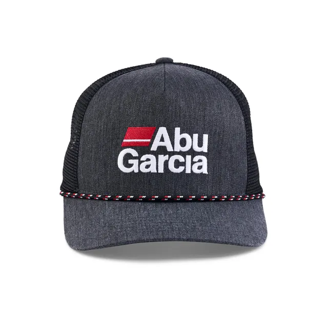 abu-garcia-stacked-logo-casquette-trucker-grise-chin-e-corde image 1