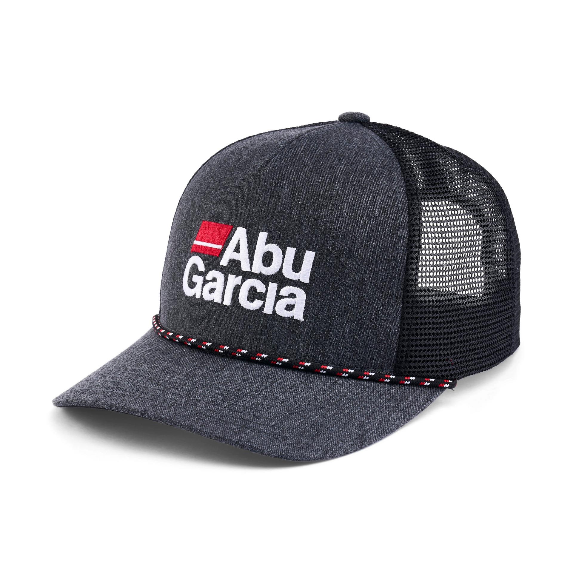 abu-garcia-stacked-logo-casquette-trucker-grise-chin-e-corde image 2