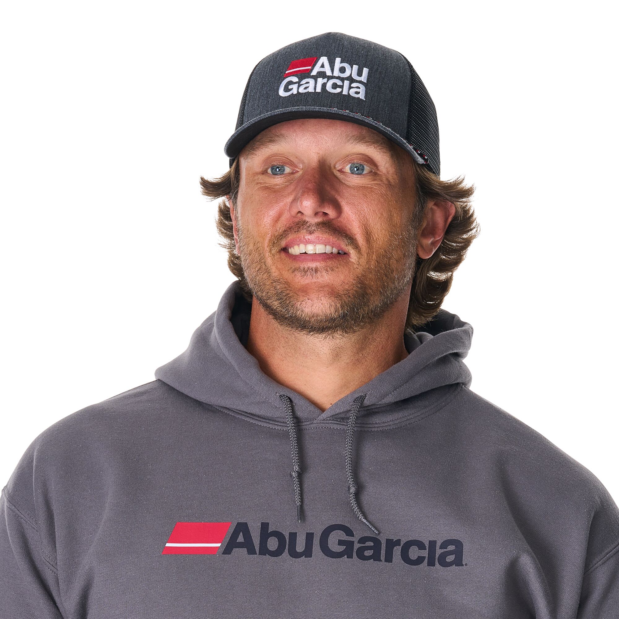 abu-garcia-stacked-logo-casquette-trucker-grise-chin-e-corde image 7