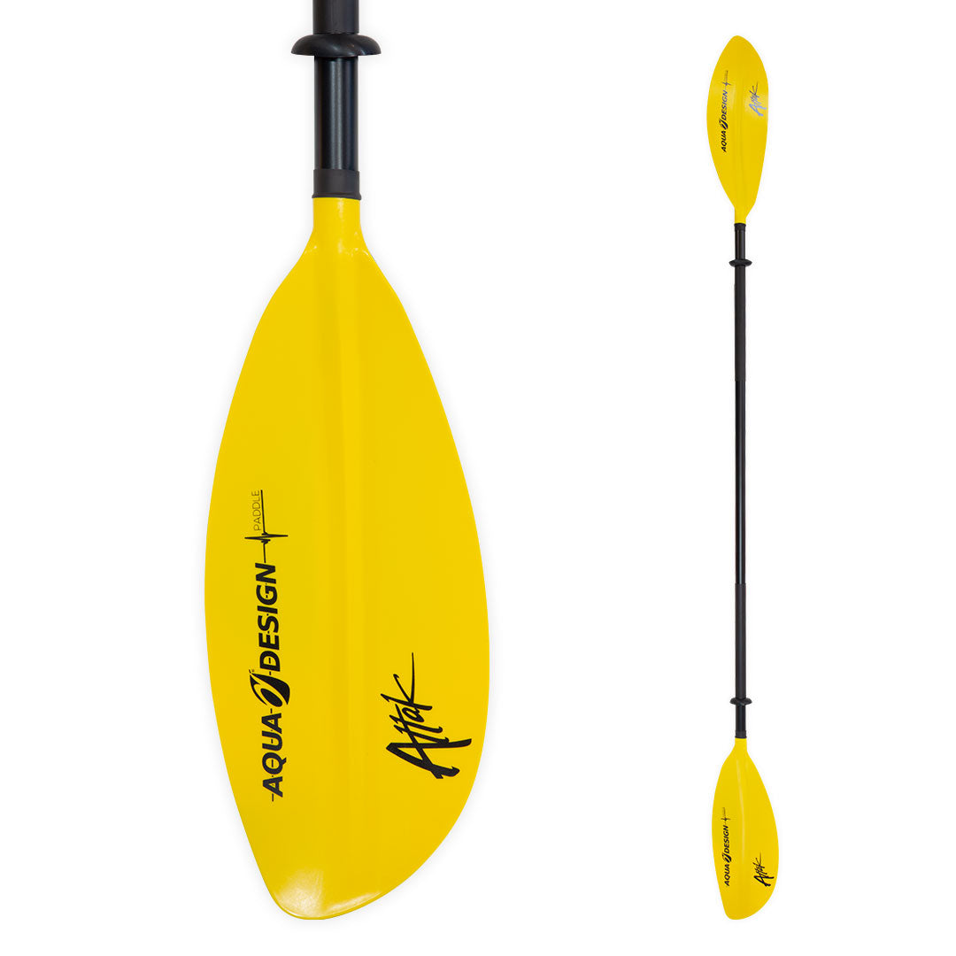 aqua-design-attak-1-pagaie-kayak-1-partie-noir-200-cm image 2
