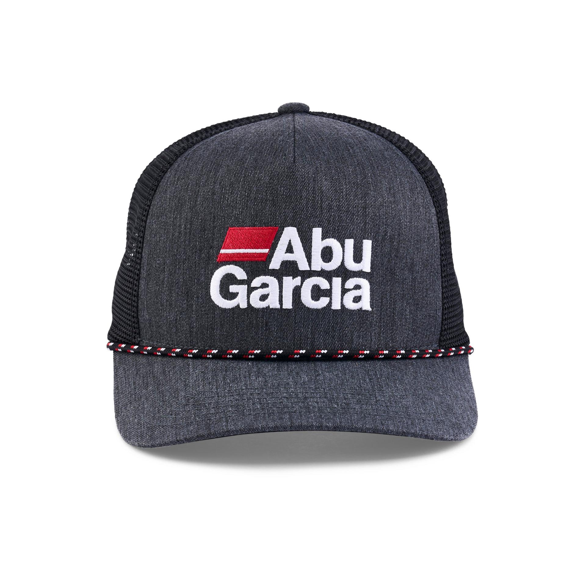 abu-garcia-stacked-logo-casquette-trucker-grise-chin-e-corde image 1